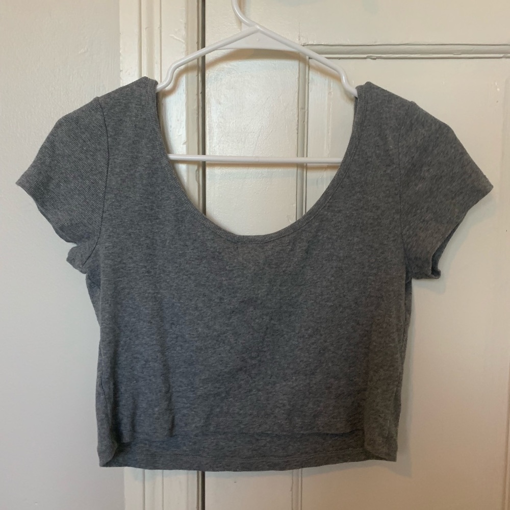 Mossimo Gray Crop Top